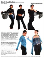 Stitch Diva Studios Knit  Crochet Pattern - Cardi Wraps 1 to Knit, 1 Crochet 