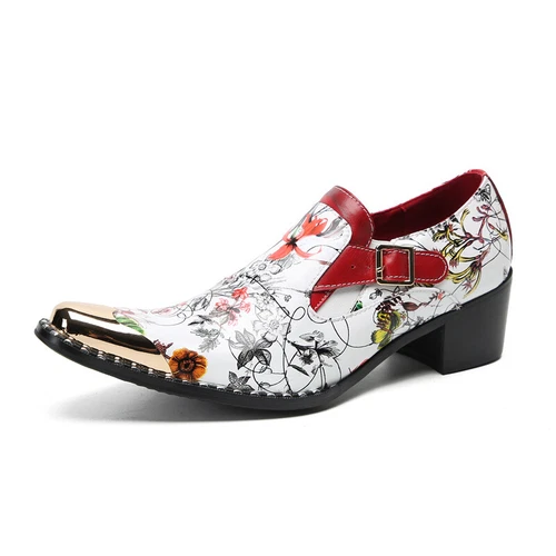 Zapatos de cuero para hombre para peluquería de negocios británicos altura elevada zapatos de boda - Imagen 2 de 9