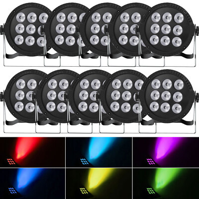 10stk 90W 4in1 9 LED RGBW PAR Strahler Bühnenlicht DMX DJ Party Show Lichteffekt