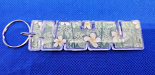Hawaii Keychain Green with flowers scene