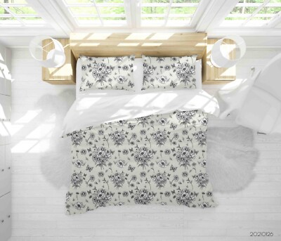 3D Butterfly Leaves Floral Pattern Quilt Cover Set Bedding Sets Pillowcases 64