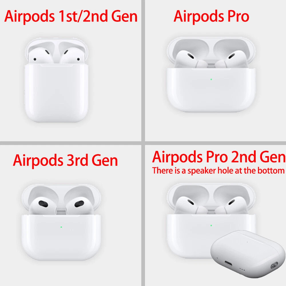 White Love TPU PC Earphone Case For Apple Airpods 2 3rd Pro 2nd Gen Charging Box