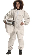 U73 Natural Cotton Beekeeper Suit with Round Veil MEDIUM New And Factory Sealed