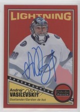 2019-20 O-Pee-Chee Platinum Retro Rainbow Red Andrei Vasilevskiy #R-15 Auto u0h