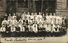 Frank's Graduating Class 1920 Original Vintage Real Photo Postcard RPPC