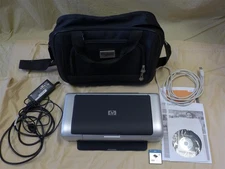 HP Deskjet 460 Portable Printer with Accessories +Case (Battery needs replacing)