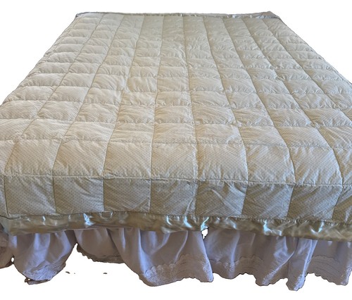 Charter Club Down Comforter Queen Size Satin Trim 100% Cotton 90x102”
