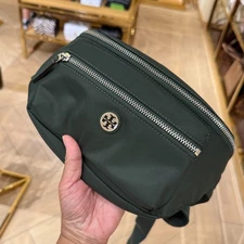 Tory Burch Nylon Belt Bag 170436 Basil Lightweight $265