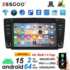 2+64G Autoradio Android15 Apple Carplay GPS +KAM für Skoda Octavia Yeti Roomster