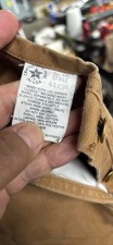 Carhartt Men's Brown Cotton Canvas Work Bib Overalls 44x30