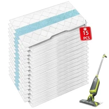 15 Pack Disposable Vacuum & Mop Refills for Shark VACMOP VM200 VM250 VM252