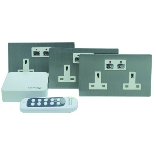 EnerGenie MIHO041 socket-outlet Stainless steel