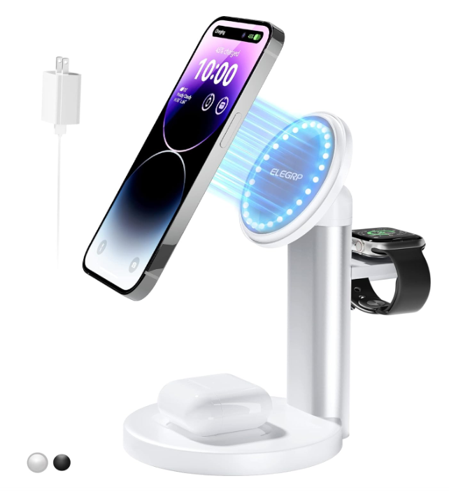 3-in-1 Wireless Charging Stand for iPhone Apple Watch AirPods-image