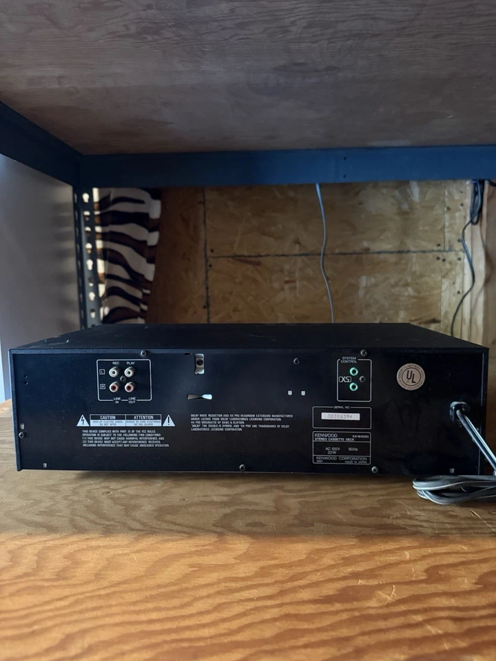 Kenwood KX-W6050 Estéreo Doble Cassette Deck con Dolby B/C y HX Pro Foto 3 de 4