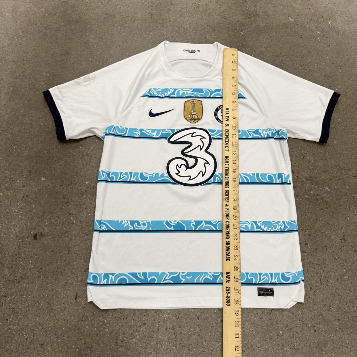 Chelsea FC Nike サッカーシャツ ホワイト/ブルー CHELSEA 2022 2023 Away Football Jersey Nike Soccer Shirt Premier