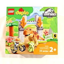 LEGO DUPLO 10939 T. rex and Triceratops Dinosaur Breakout Retired Set New Sealed