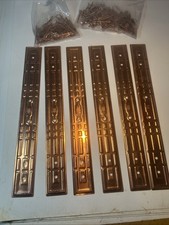 Copper Gutter Straps Downspout Hardware Stamped 1928 Rival Home Building  12.5”