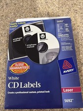Avery Laser CD/DVD Disc Labels, Matte White, 40 Labels AVE5692 FREE SHIPPING 