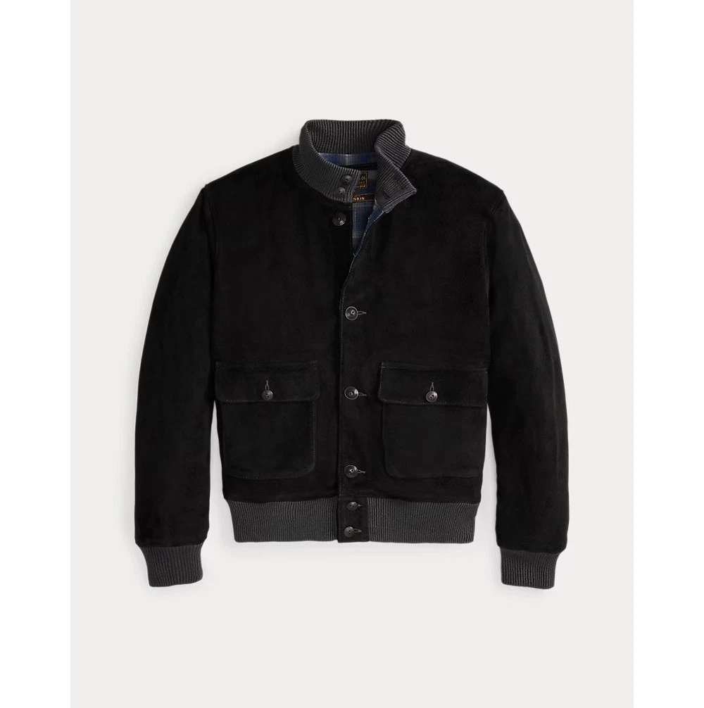 RRL Black Leather Outer Shell Coats, Jackets & Vests for Men for