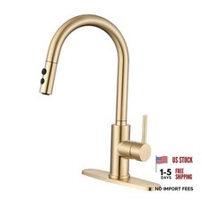 Kitchen Faucet, Kitchen Sink Faucet, Sink Faucet, Pull-Down Brushed Brass