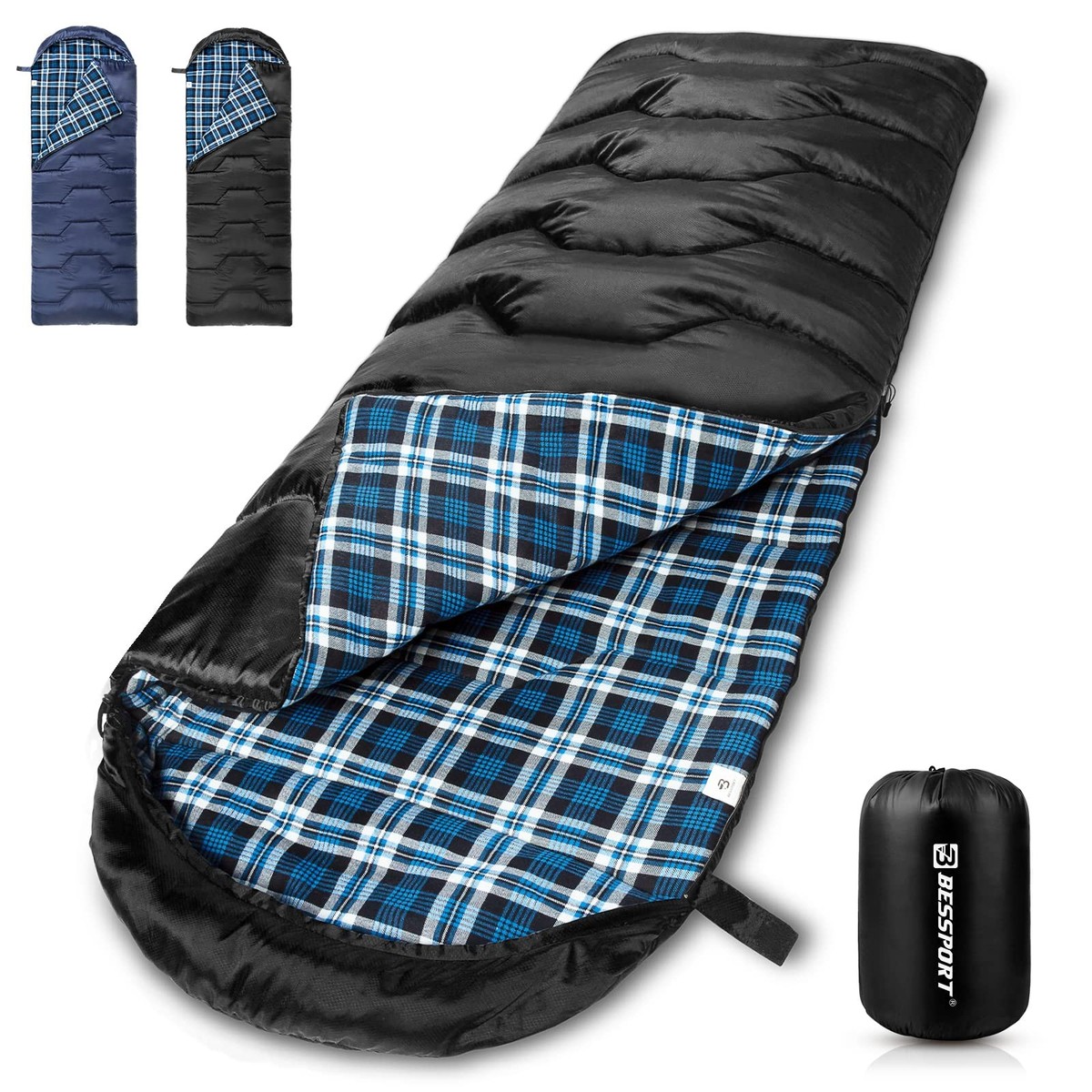 Sleeping Bag Winter Flannel Lined 18℉ 32℉ Extreme 3-4 Season