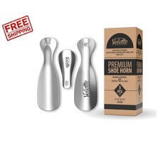 Versatile 3-Pack Shoe Horns - Includes Travel Size for Men, Women, Kids