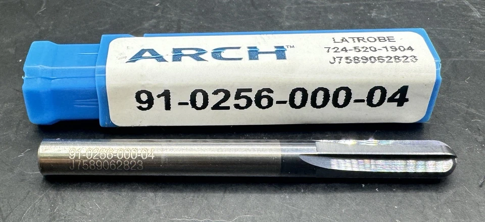 Lote de 25 fresas de extremo de bolas de carburo ARCH 3/16" - 4 FL - .67" LOC - 2” OAL - recubiertas Foto 3 de 4