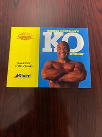 NES George Foreman's KO Boxeo - PROBADO - CIB P&oacute;ster Caja Espuma Manual Nintendo