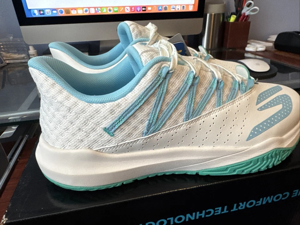 Zapato Skechers para mujer Viper Court Rally Pickleball talla 10 Blanco/Azul (172110/WLB) Foto 3 de 4