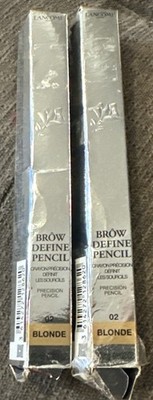 2 X Lancome Brow Define Pencil Crayon Precision Definit 02 Blonde 90 mg .003 oz