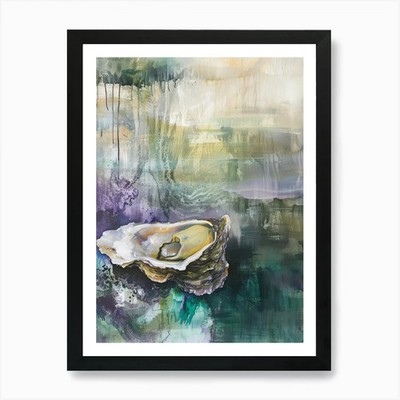 Auster 3 Kunstdruck gerahmt Wandbild gerahmt Wandbild Poster Leinwanddruck Bild