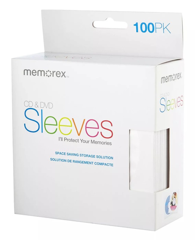 500 Memorex Paper CD Sleeves with Window & Flap
