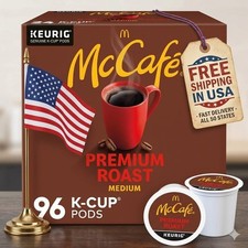 McCafe, Premium Roast Coffee, Keurig Single Serve K-Cup Pods, 96 Count