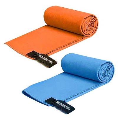 2x Stück Reisehandtuch, leichtes Camping Sportbad, wasserabsorbierendes