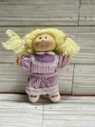 Cabbage Patch Mini 5" Doll Blonde Hair Purple Vintage 80's - A8