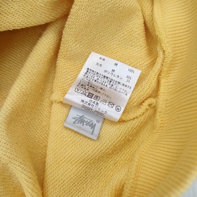 STUSSY Crew neck, palm tree print, size S sweat yellow 6-0328M STUSSY Crew neck, palm tree print, size S sweat yellow 6-0328M