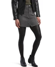 Hue Women's Luster Croco Tights, Black, M/L New With Tags
