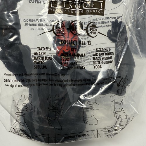 New Taco Bell/KFC Star Wars Episode 1 The Phantom Menace 1 Cup and Topper 1999 - Picture 2 of 4