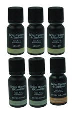 Better Homes & Gardens 100% Pure Essential Oils Lemon Peppermint Sweet Orange X6