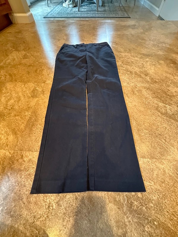 Lands' End Womens Dark Blue Mid Rise Straight Leg Pants - Size 2