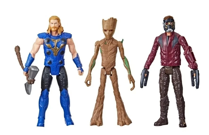 NUEVO SELLADO Marvel Studios Thor Love Thunder Titan Hero Series Paquete de 3 Foto 2 de 3