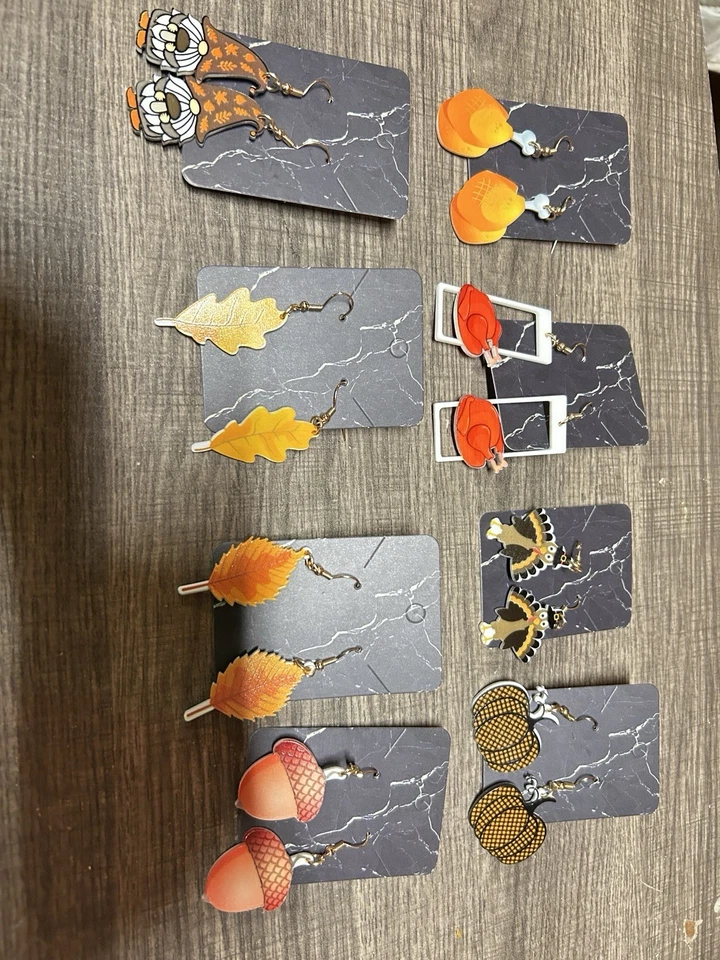 Pendientes de Acción de Gracias! Surtido de bonitos y divertidos pendientes de resina. Se venden juntos. Foto 2 de 2
