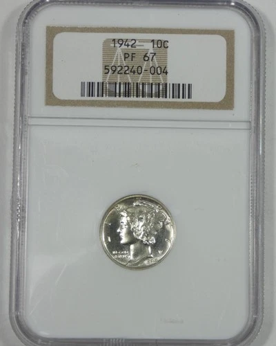 1942 Mercury Dime NGC PROOF 67 Silver 10c