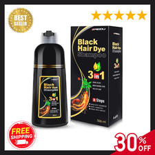 Hair Dye Shampoo 3 in 1 Hair Shampoo Instant Hair Dye Herbal Ingredients Gift US