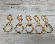 3 1/2" Solid Brass snap/clasp with 1" round swivel eye, Lead rope, Reins 5 Pack