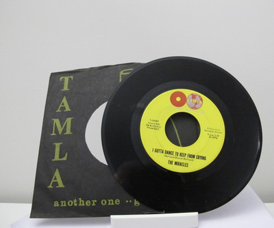 45 RECORD - THE MIRACLES - I GOT TO DANCE TO KEPP FROM CRYING