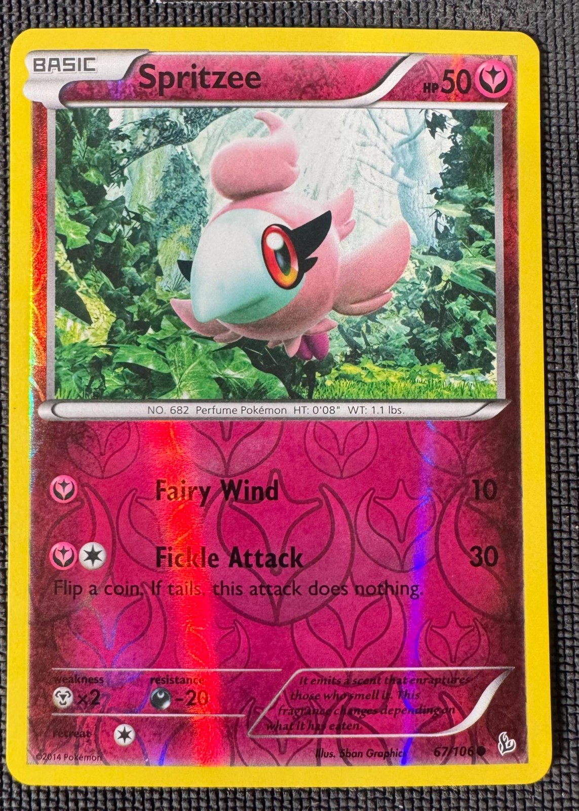 SPRITZEE 67/106 COMMON FLASHFIRE POKEMON REVERSE HOLO LP