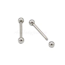 16g 316L Stainless Steel Straight Barbell Ring Eyebrow Externally Threaded