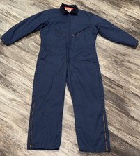 VTG Walls Blizzard Pruf Coveralls Blue Hunting Insulated Jumpsuit USA 2XL Read