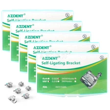 Dental Ortho MINI Self-Ligating Brackets 0.022 Roth/MBT345/3 Hooks Braces+ Tools